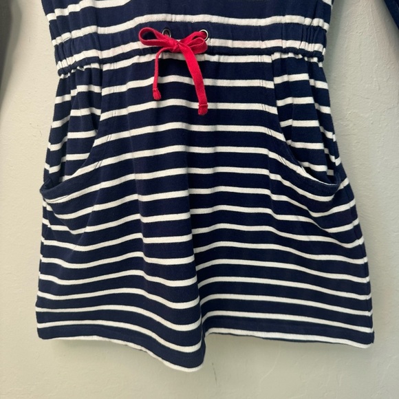MINI BODEN Cotton Knit Striped Red White And Blue Dress Nautical Patriotic 9-10Y - Picture 7 of 13